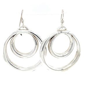 Sterling circle wire earrings